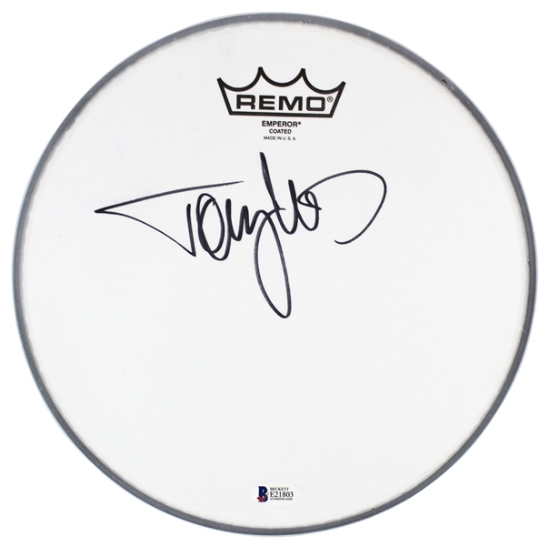 Motley Crue: Tommy Lee Signed 10-Inch REMO Drumhead (BAS/Beckett)