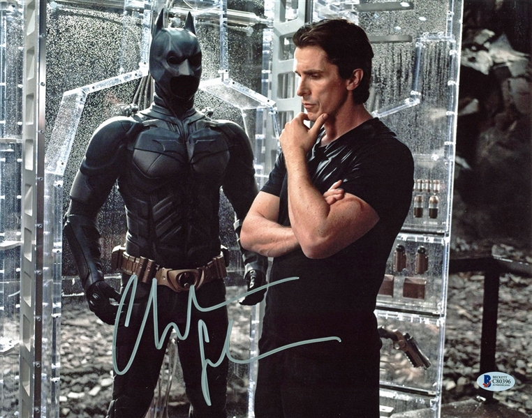Christian Bale Signed 11" x 14" Color Batman Photograph (BAS/Beckett)