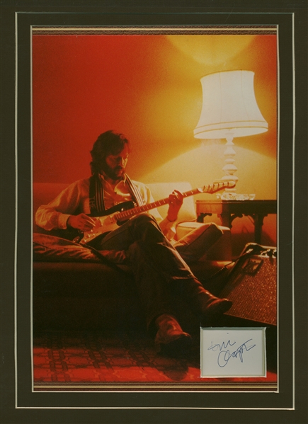 Eric Clapton Vintage Signed 2" x 3" Matted Album Page (Beckett/BAS Guaranteed)