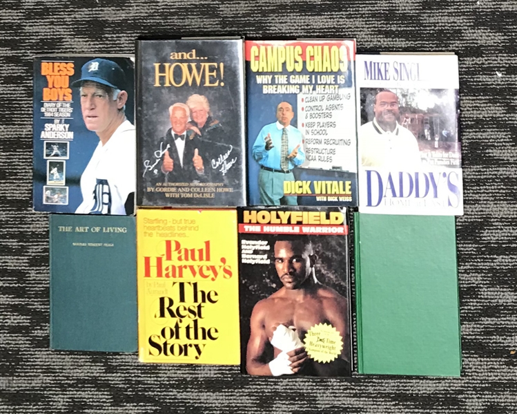 Lot of Eighteen (18) Signed Books w/ Howe, Vincent Peal, Snead & Many More! (Beckett/BAS Guaranteed)