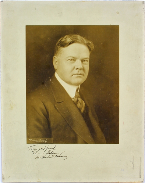 President Herbert Hoover Signed 11" x 14" Portrait Photograph (JSA)