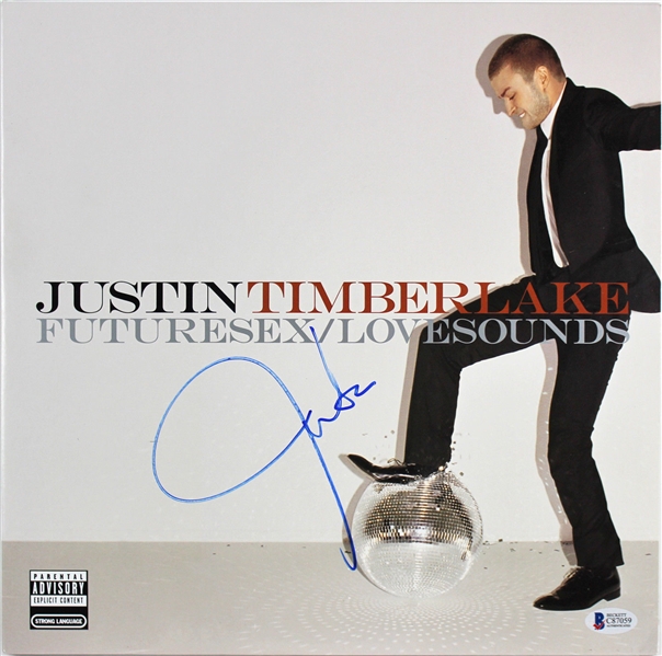 Justin Timberlake Signed "FutureSex/LoveSounds" Album Cover (BAS/Beckett)