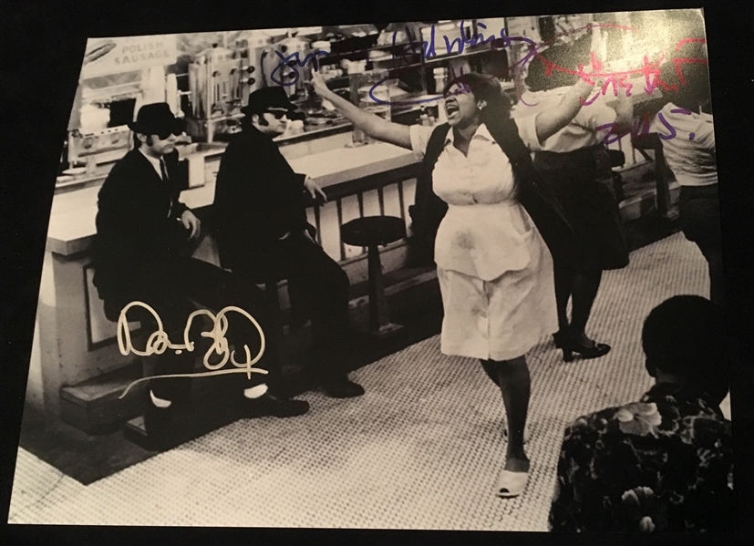 Blues Brothers: Aretha Franklin & Dan Aykroyd Dual-Signed 11" x 14" Photograph (BAS/Beckett Guaranteed)