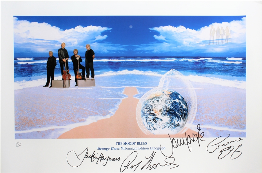 The Moody Blues Signed Limited Edition "Strange Things" Lithograph (Beckett/BAS Guaranteed)