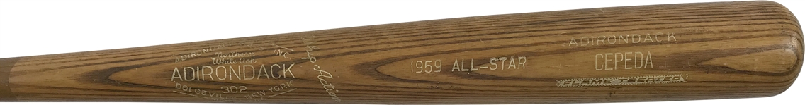 Orlando Cepeda Game Used 1959 All-Star Baseball Bat PSA/DNA GU 8!