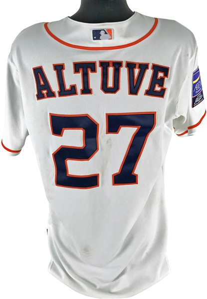 Jose Altuve Game Used/Worn 2014 Japan All-Star Series Astros Jersey (Photomatched!)(MEARS Guaranteed)