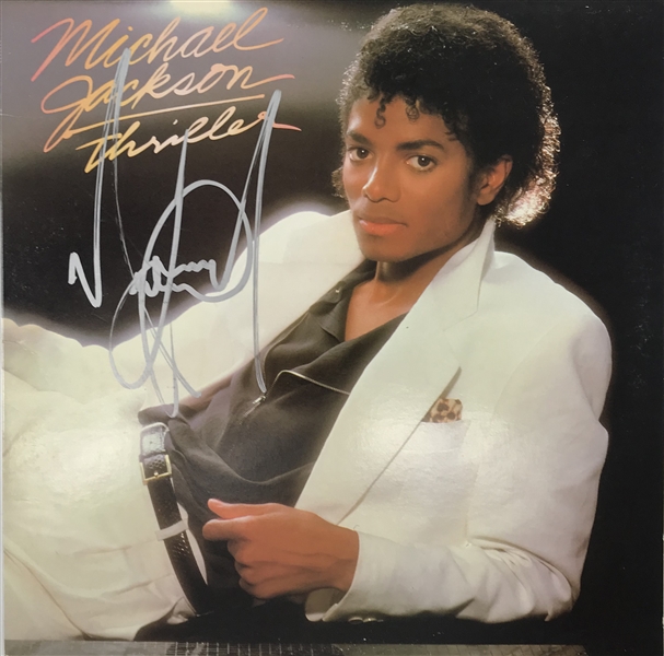 Michael Jackson Superbly Signed "Thriller" Album w/ Rare Silver Felt Tip! (Beckett/BAS)