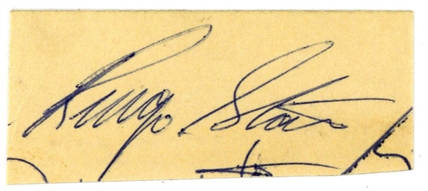 The Beatles: Ringo Starr Vintage Signed 1.5" x 3" Album Page (Beckett/BAS)