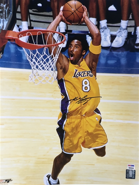 Kobe Bryant Vintage Signed 16" x 20" LA Lakers Photograph (PSA/DNA)