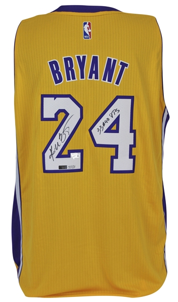 Kobe Bryant Ltd. Ed. Signed & Inscribed "33,643 Pts" Adidas Swingman Los Angeles Lakers Jersey (Fanatics)