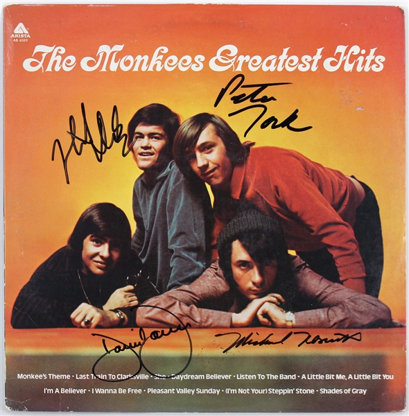 The Monkees Group Signed "Greatest Hits" Album w/ 4 Signatures! (JSA)
