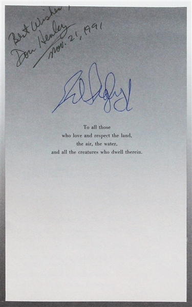Don Henley Signed "Heaven is Under Our Feet" Hardcover Book (Beckett/BAS Guaranteed)