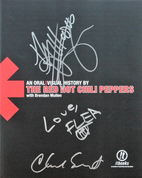 Red Hot Chili Peppers Group Signed Book: "An Oral/Visual History" (Beckett/BAS Guaranteed)
