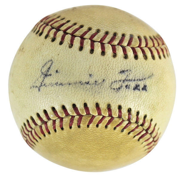 Jimmie Foxx Stunning Single-Signed OAL (Cronin) Baseball w/ Exceptional Bold Autograph! (BAS/Beckett)