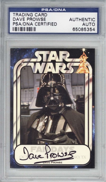 David Prowse Signed 2008 Official Pix Star Wars Fan Days Autograph Card (PSA/DNA Encapsulated)