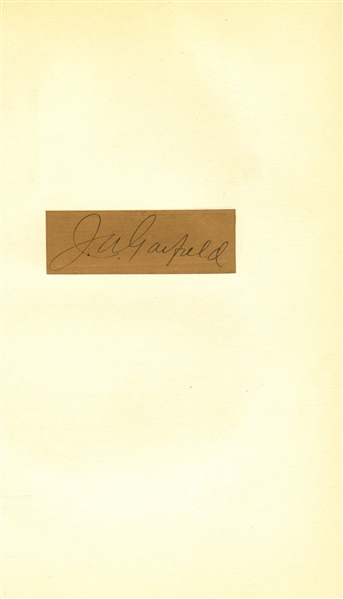 President James A Garfield Signed 5" x 9" Album Page (Beckett/BAS)