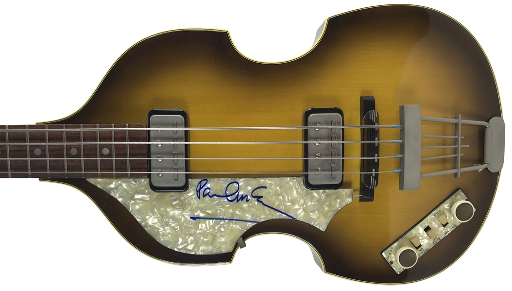 Paul McCartney ULTRA-RARE Signed Authentic Stage Model Vintage ’63 Hofner Bass (PSA/DNA)