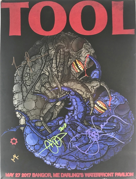 TOOL Group Signed 2017 Concert Poster w/ All Four Members! (Beckett/BAS)