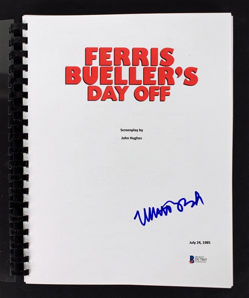 Matthew Broderick Signed "Ferris Buellers Day Off" Script (BAS/Beckett)