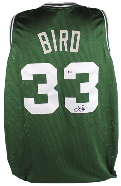 Larry Bird Signed Boston Celtics Green Jersey (Beckett/BAS)