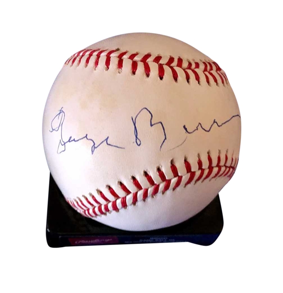 George Burns Signed ONL Baseball (Beckett/BAS Guaranteed)