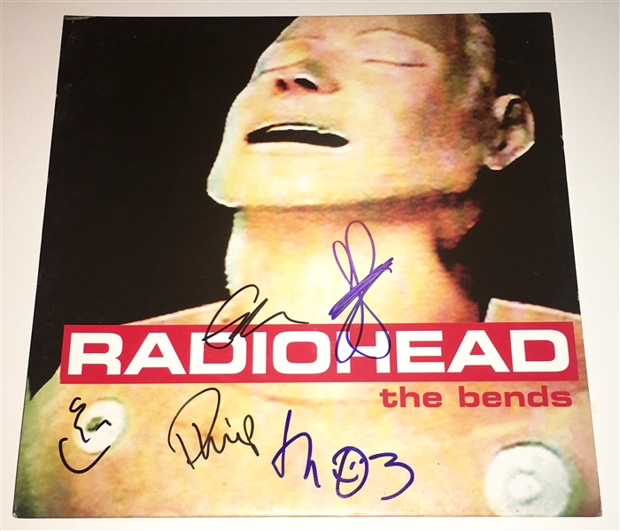 Radiohead Rare Group Signed "The Bends" Record Album (BAS/Beckett Guaranteed)