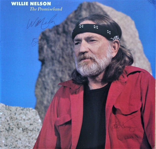 Willie Nelson: Lot of Two (2) Signed Record Album Covers (Beckett/BAS Guaranteed)