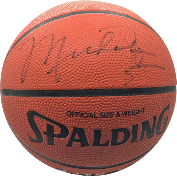 Michael Jordan Playing-Era Signed Spalding Composite Basketball (SGC)