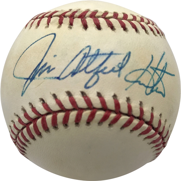 Jim Catfish Hunter Signed OAL Baseball (Beckett/BAS)