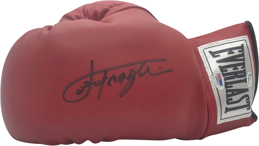 Joe Frazier Signed Red Everlast Boxing Glove (PSA/DNA)