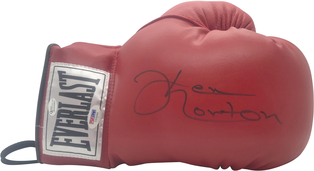 Boxing Legends Lot of Four (4) Signed Boxing Gloves w/ Duran, Mancini, Douglas & Norton! (Beckett/BAS Guaranteed)