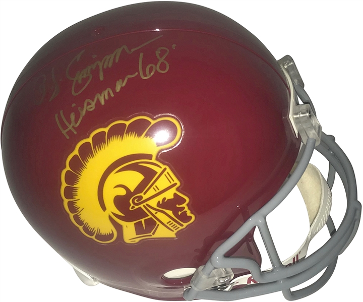 O. J. Simpson Signed & Inscribed "Heisman 68" USC Replica Helmet (JSA)