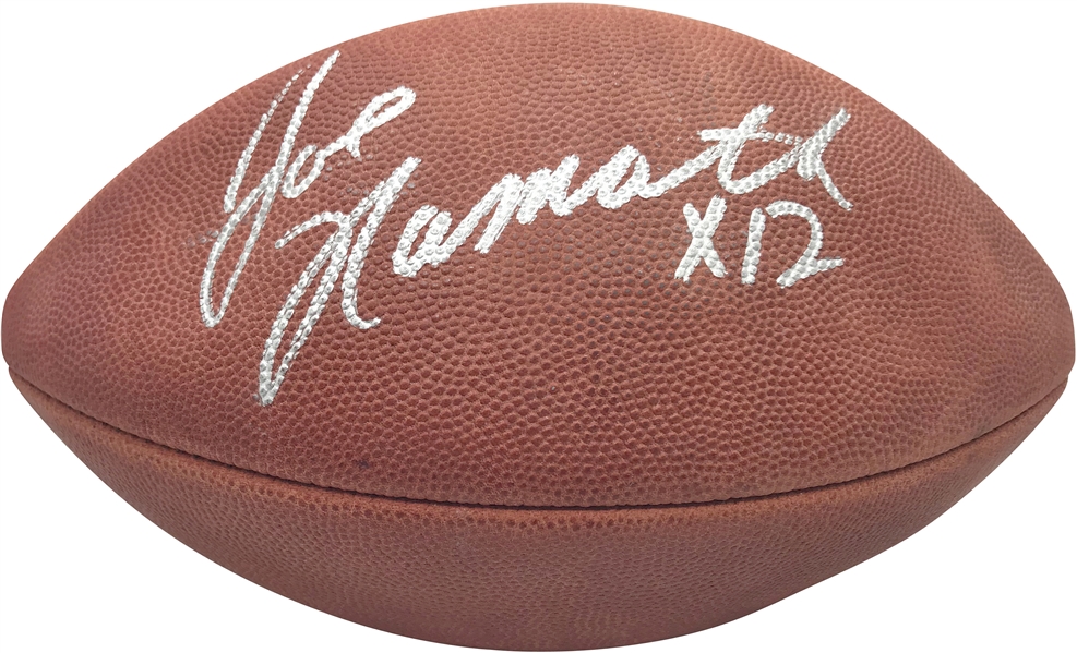 Joe Namath Signed Leather NFL Football (Beckett/BAS Guaranteed)