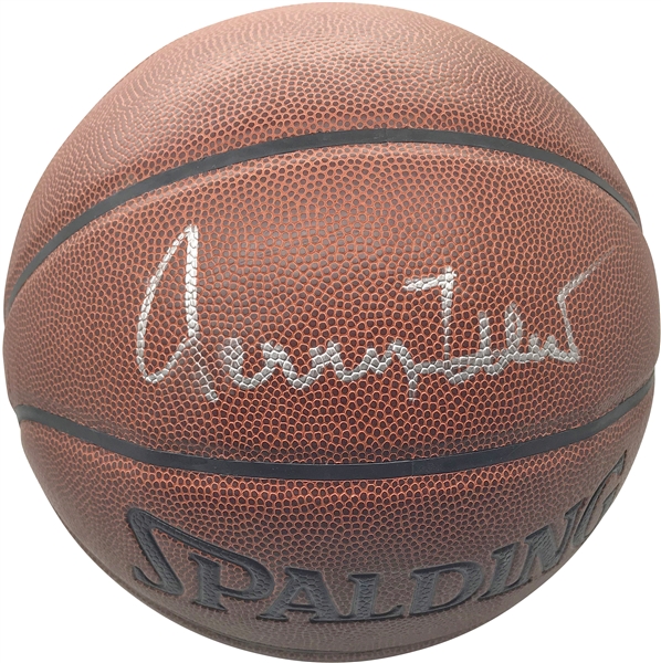 Jerry West Signed NBA Basketball (JSA)