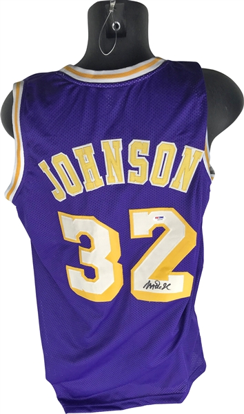 Magic Johnson Signed LA Lakers Jersey (PSA/DNA)