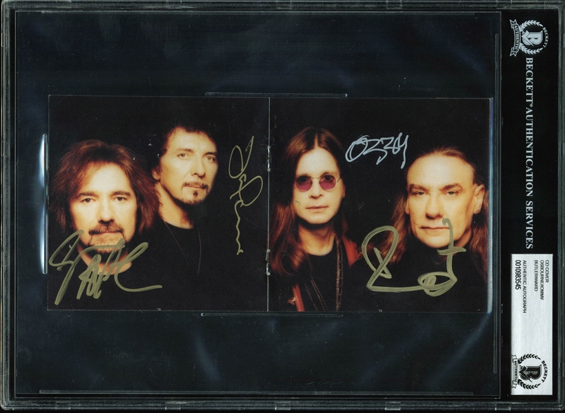 Black Sabbath Signed CD Cover (Beckett/BAS Encapsulated)
