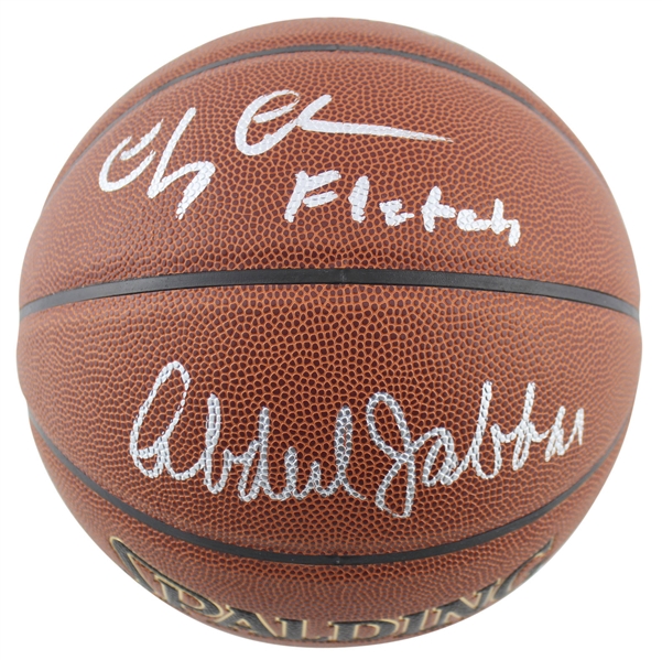 Chevy Chase & Kareem Abdul-Jabbar Dual-Signed "Fletch" Spalding NBA Basketball (Beckett/BAS & PSA/DNA)