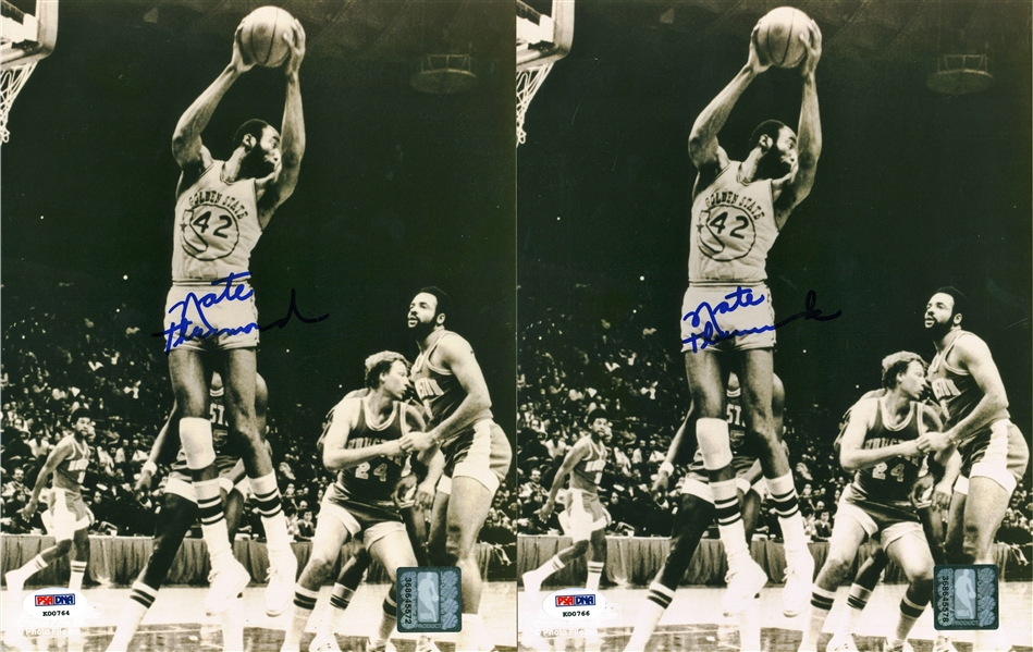NBA Stars Lot of Nine (9) Signed 8" x 10" Photographs w/ Magic, Rodman, Olajuwon & Others! (PSA/DNA & Beckett/BAS)