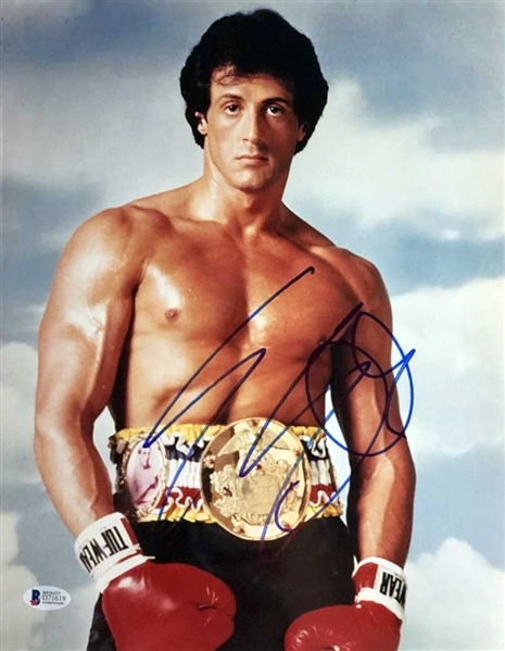 Sylvester Stallone In-Person Signed 11" x 14" Color Photo as "Rocky" (Beckett/BAS)