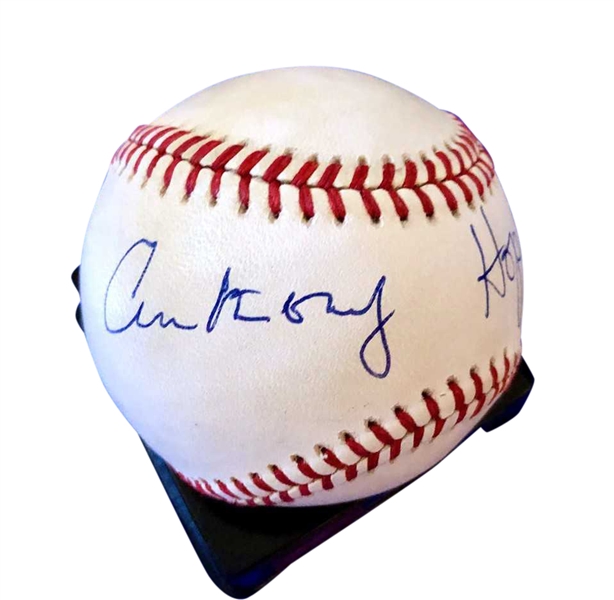 Anthony Hopkins Signed OML Baseball (BAS/Beckett Guaranteed)