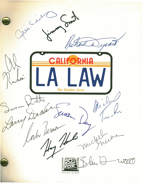 LA Law Cast Signed 9" x 11" Script w/ Eikenberry, Smits & Others! (Beckett/BAS Guaranteed)