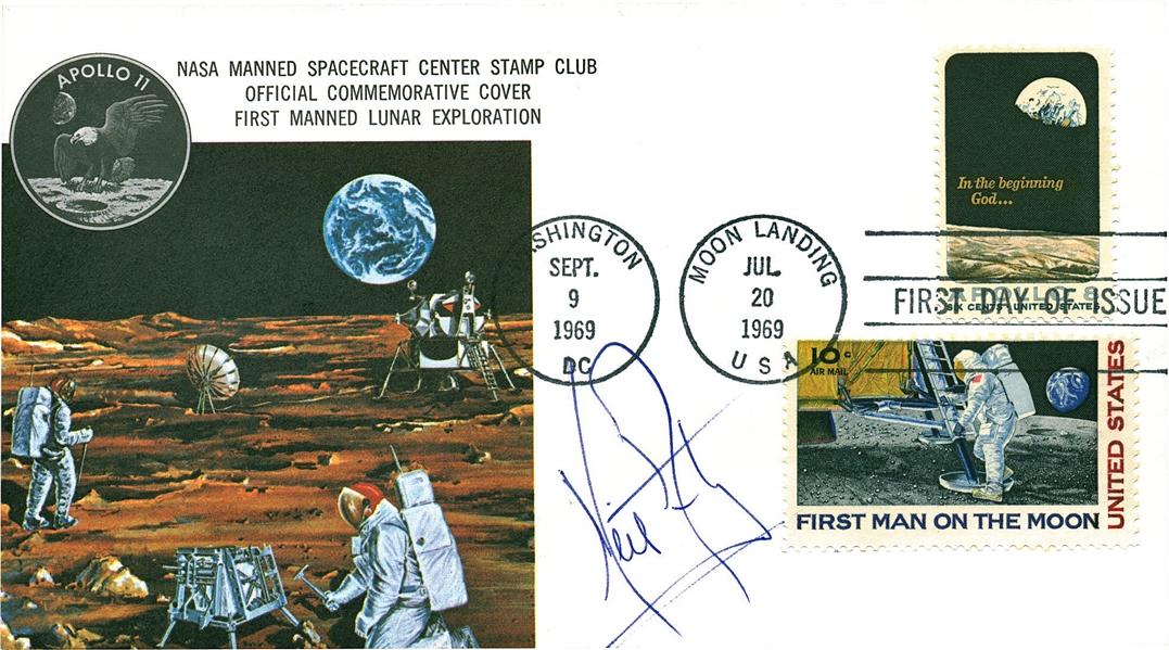 Apollo 11: Neil Armstrong Near-Mint Signed 1969 First Day Cover (JSA)