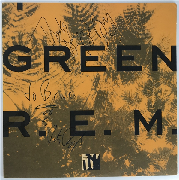 REM Rare Group Signed "Green" Album w/ 4 Signatures! (REAL/Epperson)