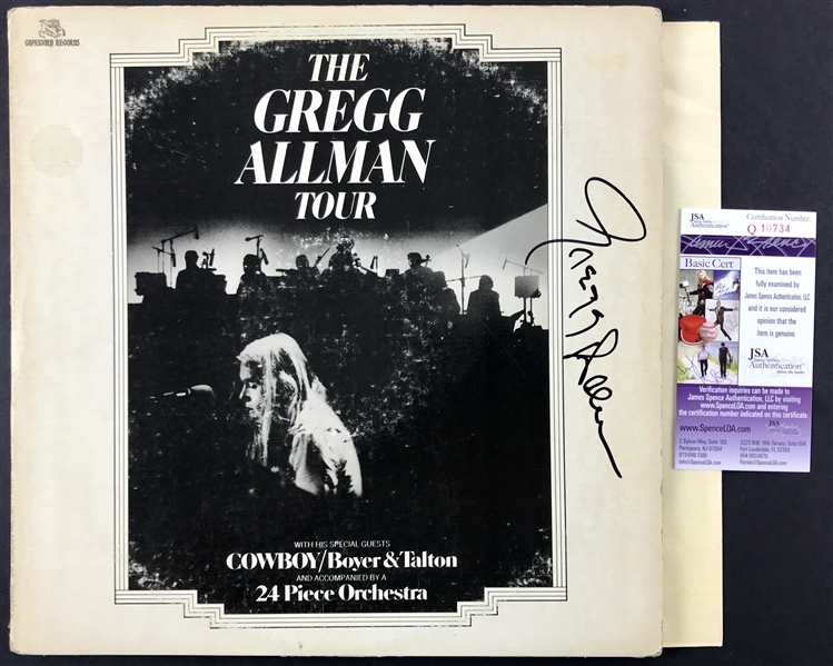 Gregg Allman Signed "The Gregg Allman Tour" Record Album (JSA)