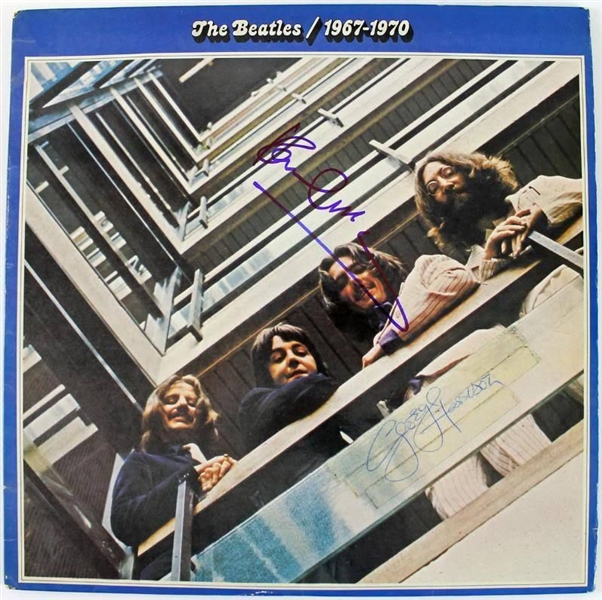 The Beatles: George Harrison & Paul McCartney Dual-Signed Album - "The Beatles 1967-1970" (PSA/DNA)