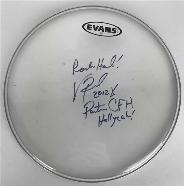 Pantera: Vinnie Paul Signed & Inscribed Evans Drumhead (Beckett/BAS Guaranteed)