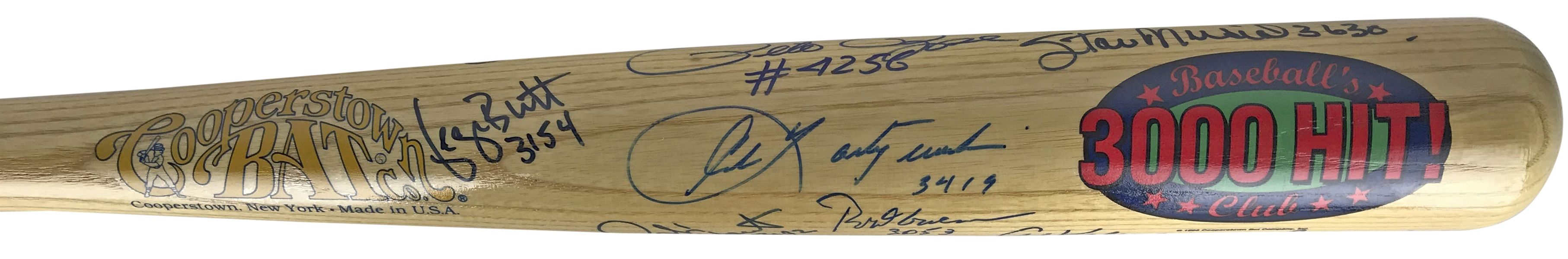3000 Hit Club Impressive Multi-Signed Baseball Bat w/ 17 Signatures! (Beckett/BAS Guaranteed)