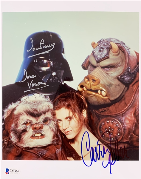 Star Wars: Carrie Fisher & David Prowse Signed 8" x 10" Color Photo from Rolling Stone "Return of the Jedi" Photo Shoot (Beckett/BAS LOA)