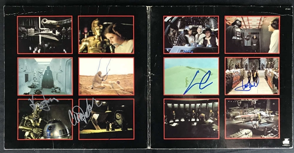 Star Wars: Harrison Ford, Carrie Fisher, Mark Hamill & George Lucas Signed Star Wars Soundtrack Album (Beckett/BAS)