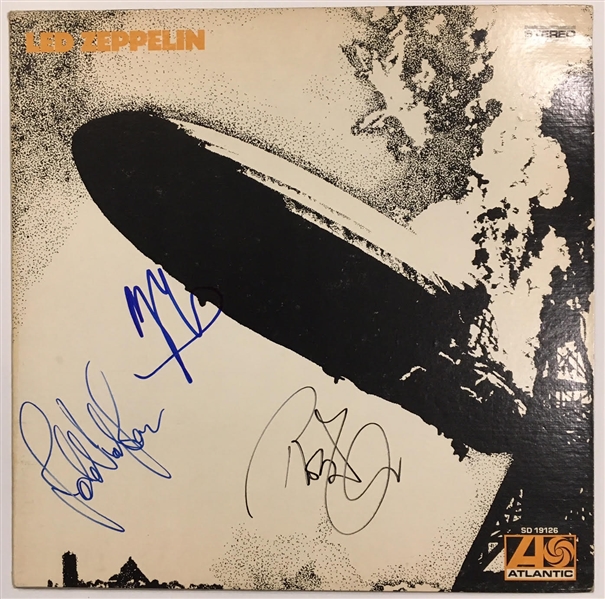 Led Zeppelin RARE Group Signed "Led Zeppelin I" Original Atlantic Records Album w/ Page, Plant & Jones (Beckett/BAS)